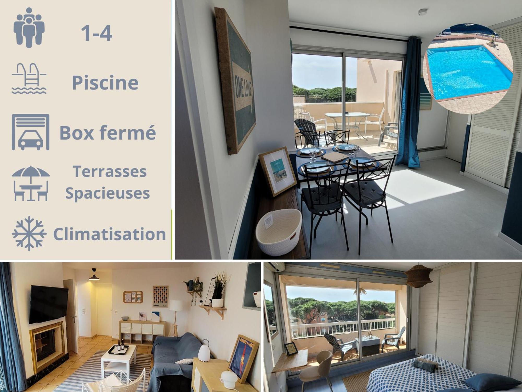 Le Toit Du Port ! Terrasses Spacieuses, Piscine, Climatisation, Parking Apartment *